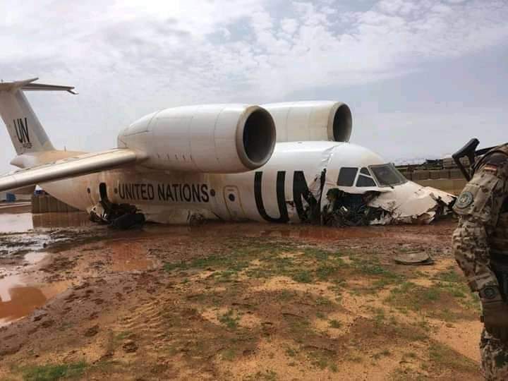 L'avion accidenté de la MINUSMA