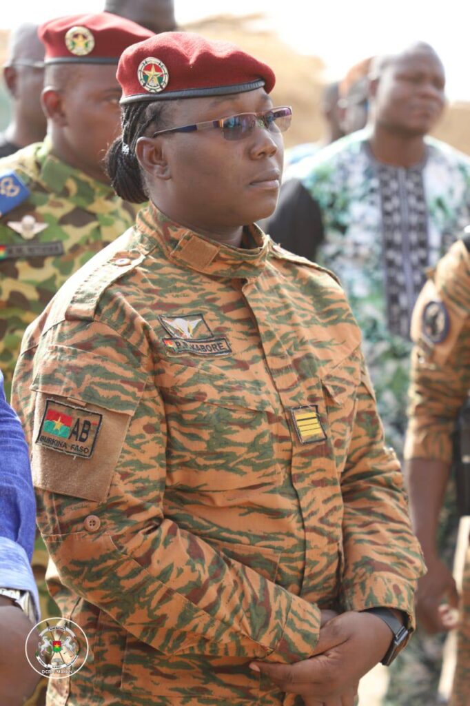 Le Ministre de l’Action humanitaire et de la Solidarité nationale, le Commandant Passowendé Pélagie Kaboré