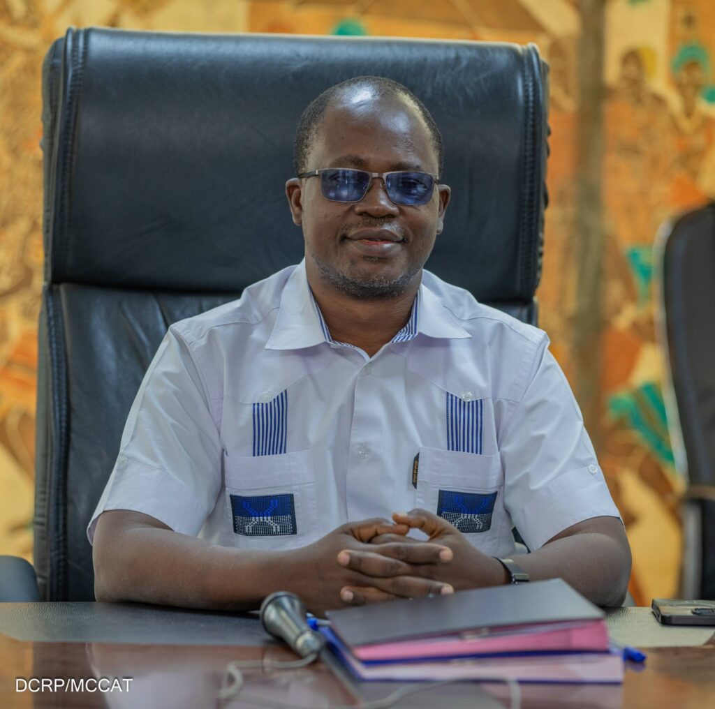 Bètamou Fidèle Aymar Tamini, Secrétaire général du ministère de la Communication, de la Culture, des Arts et du Tourisme (MCCAT) à la singature de convention dans la Coopération Burkina–Russie